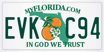 FL license plate EVKC94