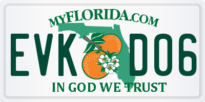 FL license plate EVKD06