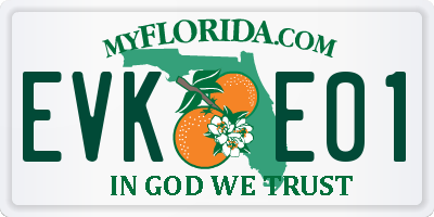 FL license plate EVKE01