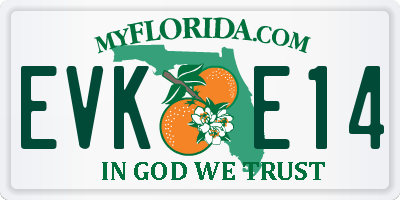 FL license plate EVKE14