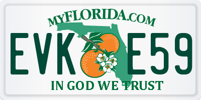 FL license plate EVKE59