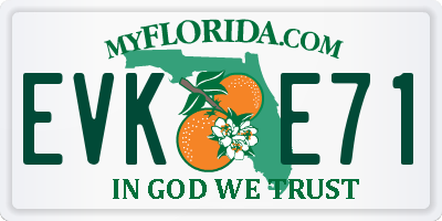 FL license plate EVKE71