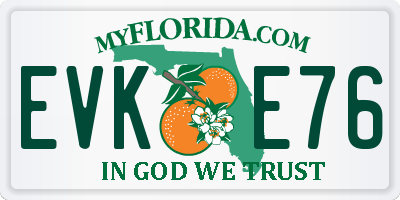 FL license plate EVKE76