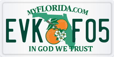 FL license plate EVKF05