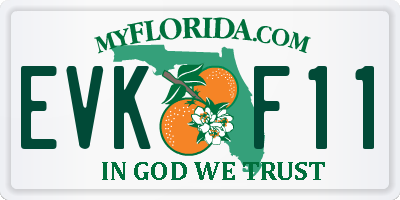 FL license plate EVKF11