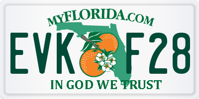 FL license plate EVKF28