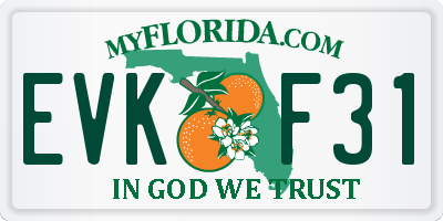 FL license plate EVKF31
