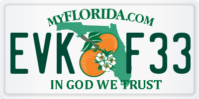 FL license plate EVKF33