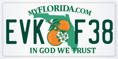 FL license plate EVKF38