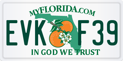 FL license plate EVKF39