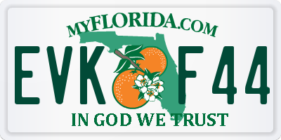 FL license plate EVKF44
