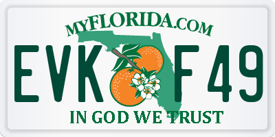 FL license plate EVKF49
