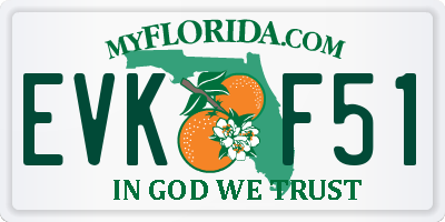 FL license plate EVKF51
