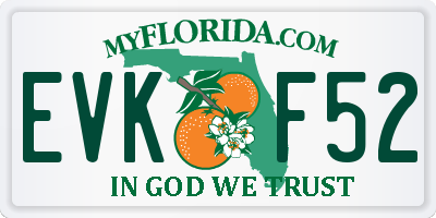 FL license plate EVKF52