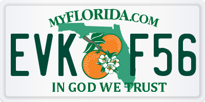FL license plate EVKF56