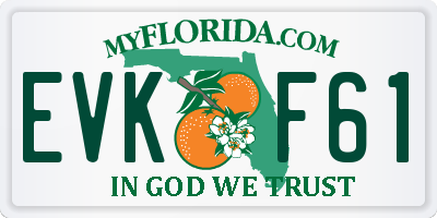 FL license plate EVKF61