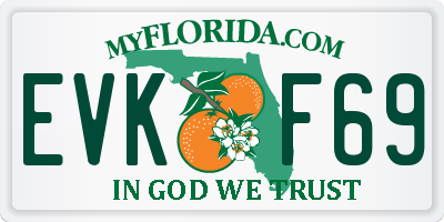 FL license plate EVKF69