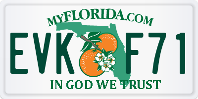 FL license plate EVKF71