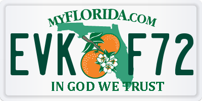 FL license plate EVKF72