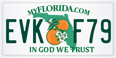 FL license plate EVKF79