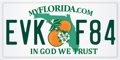 FL license plate EVKF84
