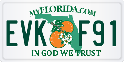 FL license plate EVKF91