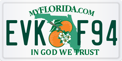 FL license plate EVKF94