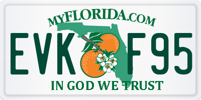 FL license plate EVKF95