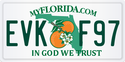 FL license plate EVKF97