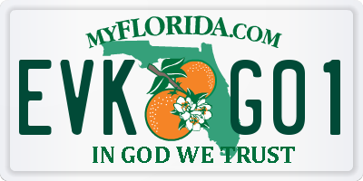 FL license plate EVKG01