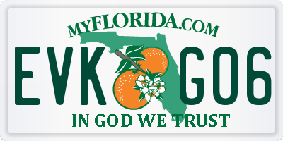 FL license plate EVKG06