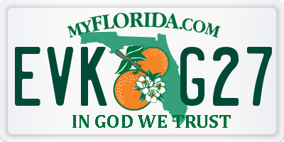 FL license plate EVKG27