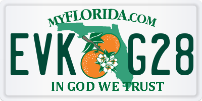 FL license plate EVKG28