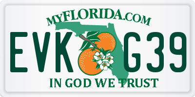 FL license plate EVKG39