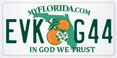 FL license plate EVKG44