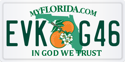 FL license plate EVKG46