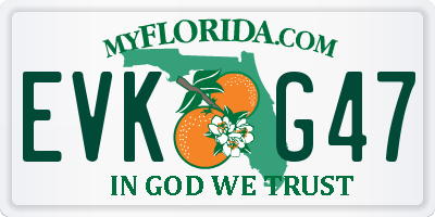 FL license plate EVKG47