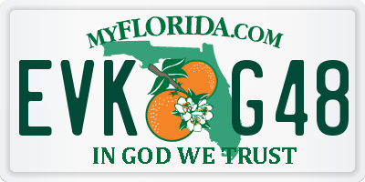 FL license plate EVKG48
