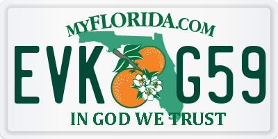 FL license plate EVKG59