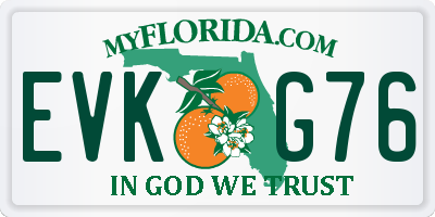 FL license plate EVKG76