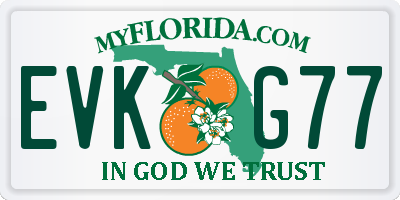 FL license plate EVKG77