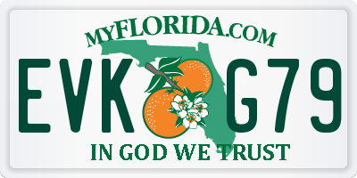 FL license plate EVKG79