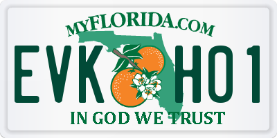 FL license plate EVKH01