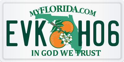 FL license plate EVKH06
