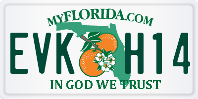FL license plate EVKH14