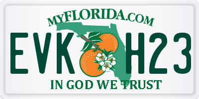 FL license plate EVKH23