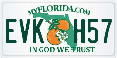 FL license plate EVKH57