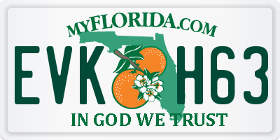 FL license plate EVKH63