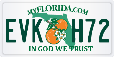 FL license plate EVKH72