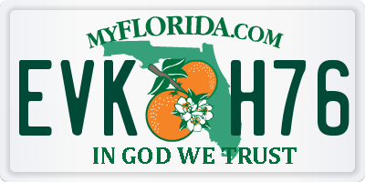 FL license plate EVKH76